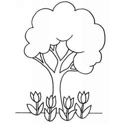Dessin à colorier: Tulipe (Nature) #161772 - Coloriages à Imprimer Gratuits