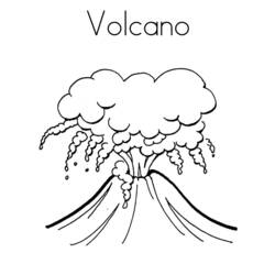 Dessin à colorier: Volcan (Nature) #166568 - Coloriages à Imprimer Gratuits