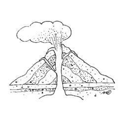 Dessin à colorier: Volcan (Nature) #166571 - Coloriages à Imprimer Gratuits