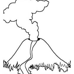 Dessin à colorier: Volcan (Nature) #166596 - Coloriages à Imprimer Gratuits