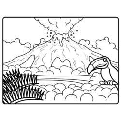Dessin à colorier: Volcan (Nature) #166609 - Coloriages à Imprimer Gratuits