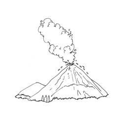 Dessin à colorier: Volcan (Nature) #166649 - Coloriages à Imprimer Gratuits