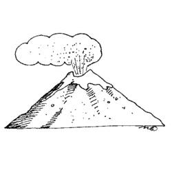 Dessin à colorier: Volcan (Nature) #166701 - Coloriages à Imprimer Gratuits