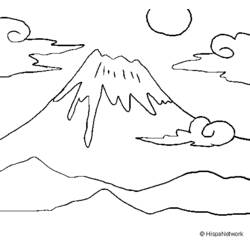 Dessin à colorier: Volcan (Nature) #166764 - Coloriages à Imprimer Gratuits