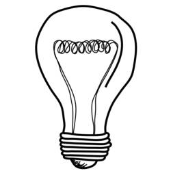 Dessin à colorier: Ampoule électrique (Objets) #119411 - Coloriages à Imprimer Gratuits