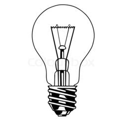 Dessin à colorier: Ampoule électrique (Objets) #119426 - Coloriages à Imprimer Gratuits