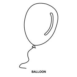 Dessin à colorier: Ballon (Objets) #169622 - Coloriages à Imprimer Gratuits