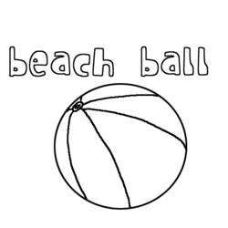 Dessin à colorier: Ballon de plage (Objets) #169180 - Coloriages à Imprimer Gratuits
