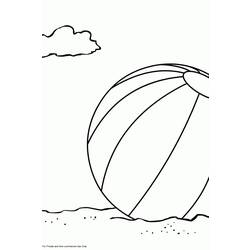Dessin à colorier: Ballon de plage (Objets) #169184 - Coloriages à Imprimer Gratuits