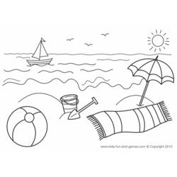 Dessin à colorier: Ballon de plage (Objets) #169256 - Coloriages à Imprimer Gratuits