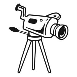 Dessin à colorier: Caméra vidéo (Objets) #120183 - Coloriages à Imprimer Gratuits