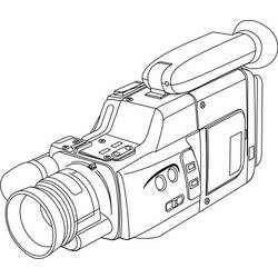 Dessin à colorier: Caméra vidéo (Objets) #120223 - Coloriages à Imprimer Gratuits
