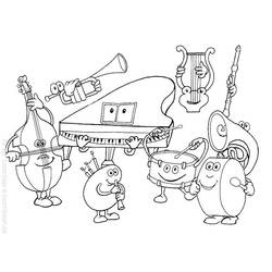 Dessin à colorier: Instruments de musique (Objets) #167115 - Coloriages à Imprimer Gratuits