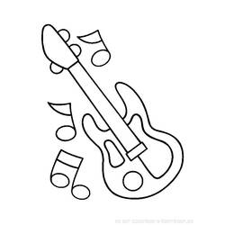Dessin à colorier: Instruments de musique (Objets) #167167 - Coloriages à Imprimer Gratuits
