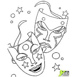 Dessin à colorier: Masque (Objets) #120640 - Coloriages à Imprimer Gratuits
