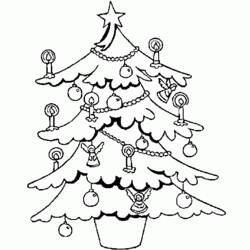 Dessin à colorier: Sapin de Noël (Objets) #167447 - Coloriages à Imprimer Gratuits
