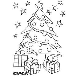 Dessin à colorier: Sapin de Noël (Objets) #167457 - Coloriages à Imprimer Gratuits