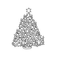 Dessin à colorier: Sapin de Noël (Objets) #167463 - Coloriages à Imprimer Gratuits