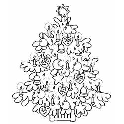 Dessin à colorier: Sapin de Noël (Objets) #167468 - Coloriages à Imprimer Gratuits