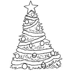 Dessin à colorier: Sapin de Noël (Objets) #167493 - Coloriages à Imprimer Gratuits