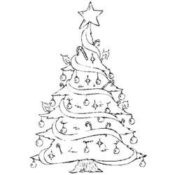 Dessin à colorier: Sapin de Noël (Objets) #167497 - Coloriages à Imprimer Gratuits