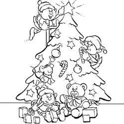 Dessin à colorier: Sapin de Noël (Objets) #167523 - Coloriages à Imprimer Gratuits
