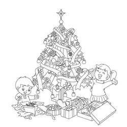 Dessin à colorier: Sapin de Noël (Objets) #167567 - Coloriages à Imprimer Gratuits