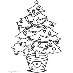 Dessin à colorier: Sapin de Noël (Objets) #167574 - Coloriages à Imprimer Gratuits