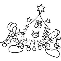 Dessin à colorier: Sapin de Noël (Objets) #167620 - Coloriages à Imprimer Gratuits