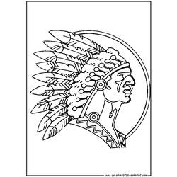 Dessin à colorier: Amérindien (Personnages) #148996 - Coloriages à Imprimer Gratuits