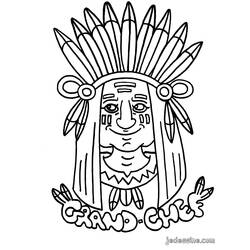 Dessin à colorier: Amérindien (Personnages) #149004 - Coloriages à Imprimer Gratuits