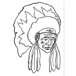 Dessin à colorier: Amérindien (Personnages) #149031 - Coloriages à Imprimer Gratuits