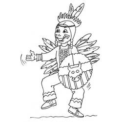 Dessin à colorier: Amérindien (Personnages) #149033 - Coloriages à Imprimer Gratuits