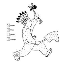 Dessin à colorier: Amérindien (Personnages) #149037 - Coloriages à Imprimer Gratuits