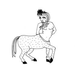 Dessin à colorier: Centaure (Personnages) #149615 - Coloriages à Imprimer Gratuits