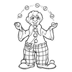 Dessin à colorier: Clown (Personnages) #90893 - Coloriages à Imprimer Gratuits