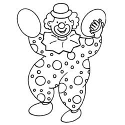 Dessin à colorier: Clown (Personnages) #90909 - Coloriages à Imprimer Gratuits