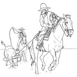 Dessin à colorier: Cowboy (Personnages) #91414 - Coloriages à Imprimer Gratuits