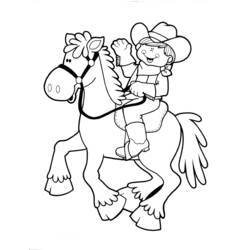 Dessin à colorier: Cowboy (Personnages) #91418 - Coloriages à Imprimer Gratuits