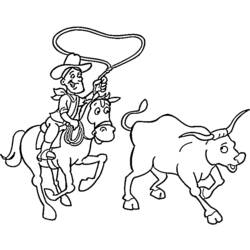 Dessin à colorier: Cowboy (Personnages) #91432 - Coloriages à Imprimer Gratuits