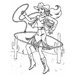 Dessin à colorier: Cowboy (Personnages) #91433 - Coloriages à Imprimer Gratuits