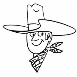 Dessin à colorier: Cowboy (Personnages) #91437 - Coloriages à Imprimer Gratuits