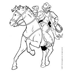 Dessin à colorier: Cowboy (Personnages) #91443 - Coloriages à Imprimer Gratuits