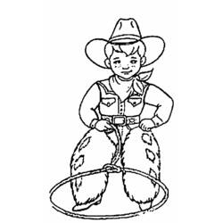 Dessin à colorier: Cowboy (Personnages) #91476 - Coloriages à Imprimer Gratuits