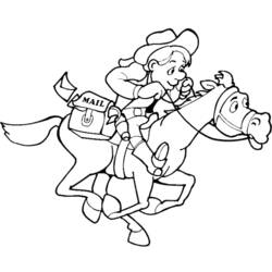 Dessin à colorier: Cowboy (Personnages) #91497 - Coloriages à Imprimer Gratuits
