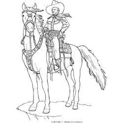Dessin à colorier: Cowboy (Personnages) #91501 - Coloriages à Imprimer Gratuits