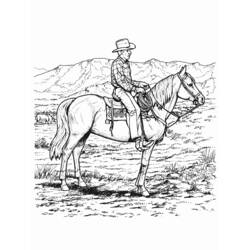 Dessin à colorier: Cowboy (Personnages) #91518 - Coloriages à Imprimer Gratuits