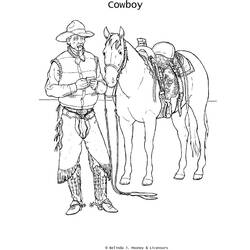 Dessin à colorier: Cowboy (Personnages) #91539 - Coloriages à Imprimer Gratuits