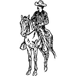 Dessin à colorier: Cowboy (Personnages) #91588 - Coloriages à Imprimer Gratuits