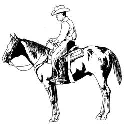 Dessin à colorier: Cowboy (Personnages) #91639 - Coloriages à Imprimer Gratuits